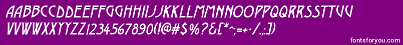 DustinesolidItalic Font – White Fonts on Purple Background