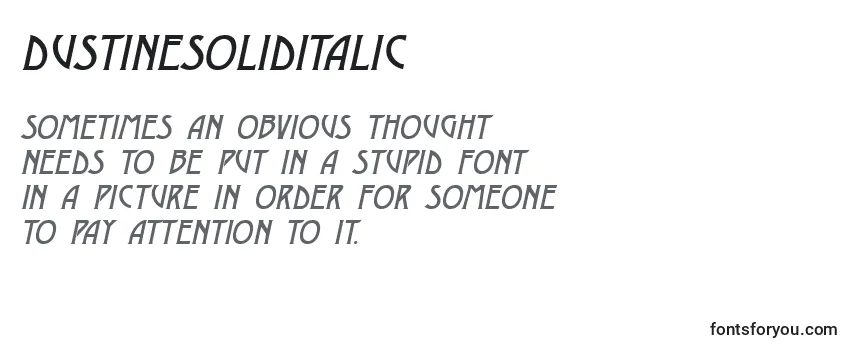 Review of the DustinesolidItalic Font