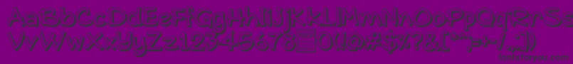 TypoComicaOutlineDemo Font – Black Fonts on Purple Background