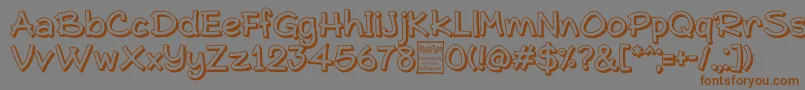 TypoComicaOutlineDemo Font – Brown Fonts on Gray Background