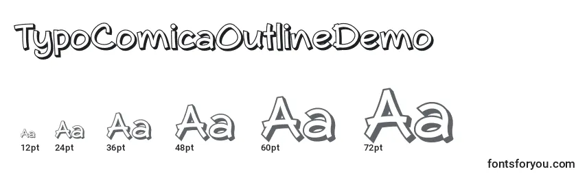 TypoComicaOutlineDemo Font Sizes
