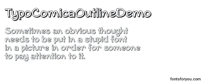 Review of the TypoComicaOutlineDemo Font