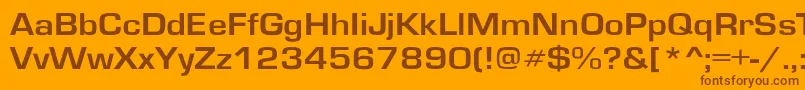 GardenwayextBo Font – Brown Fonts on Orange Background