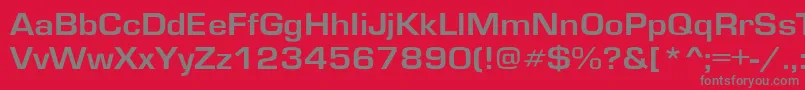 GardenwayextBo Font – Gray Fonts on Red Background