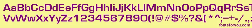 GardenwayextBo Font – Purple Fonts on Yellow Background