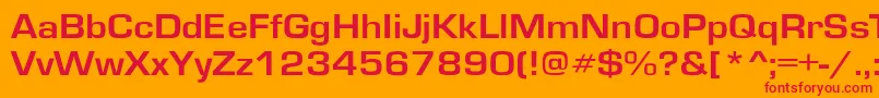 GardenwayextBo Font – Red Fonts on Orange Background