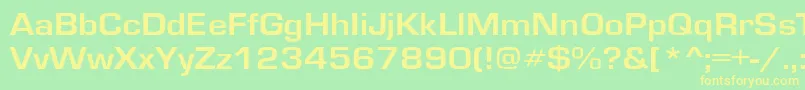 GardenwayextBo Font – Yellow Fonts on Green Background