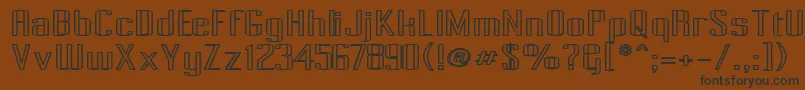 フォントPecot008 – 黒い文字が茶色の背景にあります