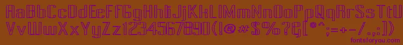 Pecot008 Font – Purple Fonts on Brown Background