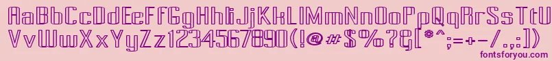 Pecot008 Font – Purple Fonts on Pink Background