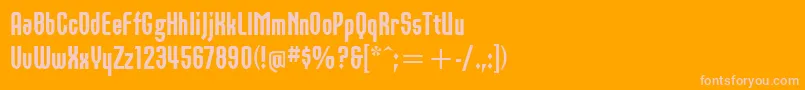 OrbonBlackItcTt Font – Pink Fonts on Orange Background