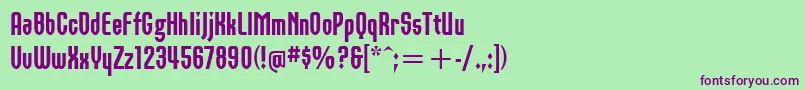 OrbonBlackItcTt Font – Purple Fonts on Green Background