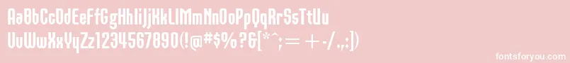 フォントOrbonBlackItcTt – ピンクの背景に白い文字