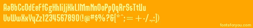 OrbonBlackItcTt Font – Yellow Fonts on Orange Background