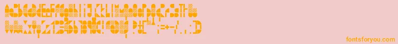 Modulo3Regular Font – Orange Fonts on Pink Background