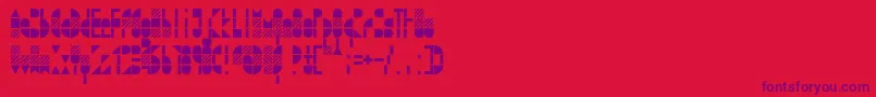 Modulo3Regular Font – Purple Fonts on Red Background