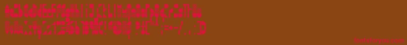 Modulo3Regular Font – Red Fonts on Brown Background