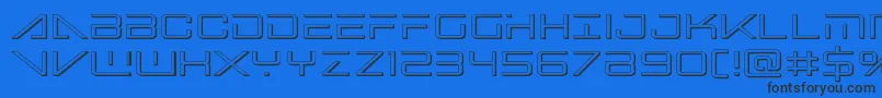 Bansheepilot3D Font – Black Fonts on Blue Background