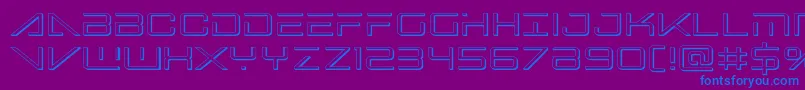 Bansheepilot3D Font – Blue Fonts on Purple Background