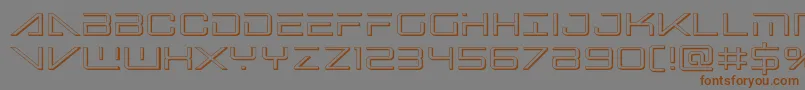 Bansheepilot3D Font – Brown Fonts on Gray Background