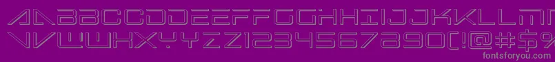 Шрифт Bansheepilot3D – серые шрифты на фиолетовом фоне
