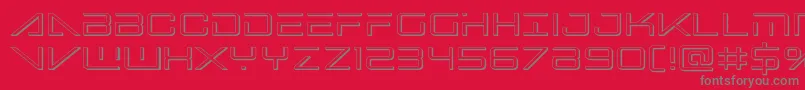 Bansheepilot3D Font – Gray Fonts on Red Background