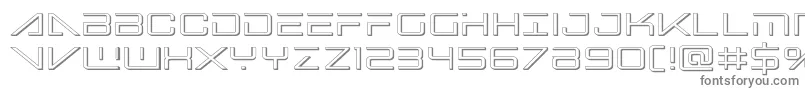 フォントBansheepilot3D – 白い背景に灰色の文字