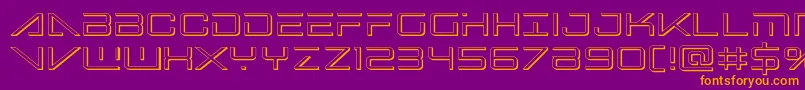 Bansheepilot3D Font – Orange Fonts on Purple Background