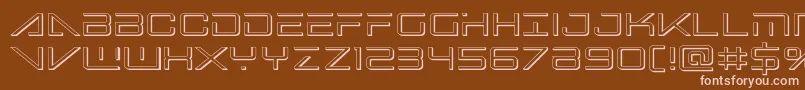 Police Bansheepilot3D – polices roses sur fond brun