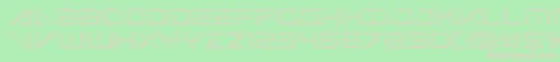 Bansheepilot3D-fontti – vaaleanpunaiset fontit vihreällä taustalla