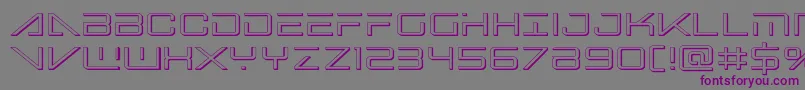 Bansheepilot3D Font – Purple Fonts on Gray Background