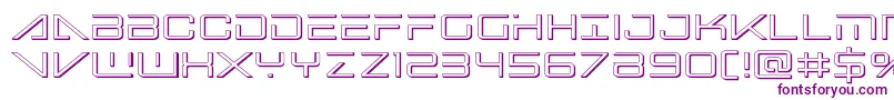 Bansheepilot3D-Schriftart – Violette Schriften