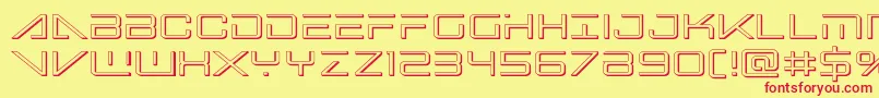 Bansheepilot3D Font – Red Fonts on Yellow Background