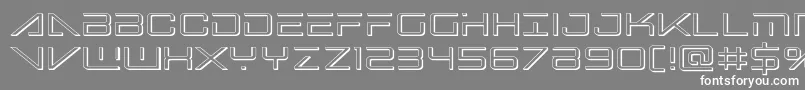 Bansheepilot3D Font – White Fonts on Gray Background