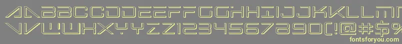 Bansheepilot3D Font – Yellow Fonts on Gray Background