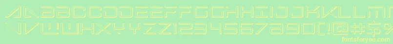 Bansheepilot3D Font – Yellow Fonts on Green Background