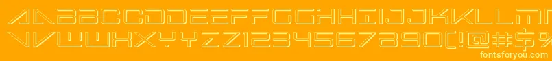 Bansheepilot3D Font – Yellow Fonts on Orange Background