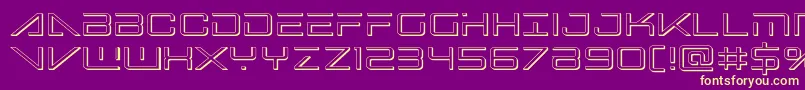 Bansheepilot3D Font – Yellow Fonts on Purple Background