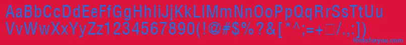 ContextLightExCondensedSsiNormal Font – Blue Fonts on Red Background