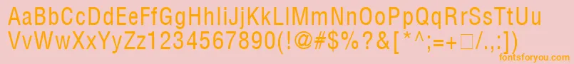 Police ContextLightExCondensedSsiNormal – polices orange sur fond rose