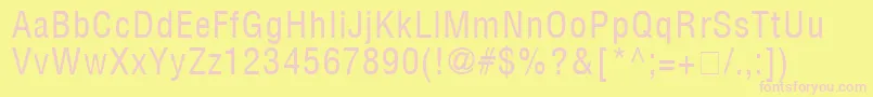 ContextLightExCondensedSsiNormal Font – Pink Fonts on Yellow Background