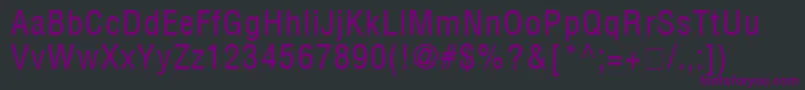 フォントContextLightExCondensedSsiNormal – 黒い背景に紫のフォント