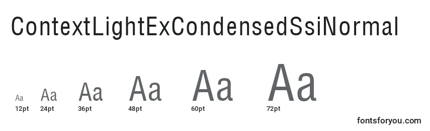 Größen der Schriftart ContextLightExCondensedSsiNormal