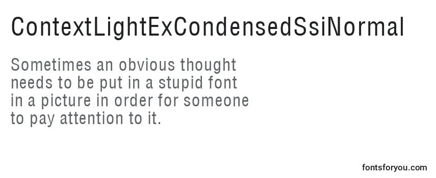 ContextLightExCondensedSsiNormal Font