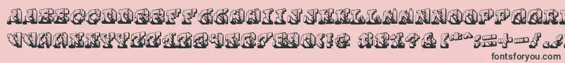 Cauterise Font – Black Fonts on Pink Background