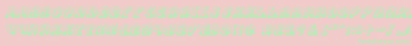 Cauterise Font – Green Fonts on Pink Background