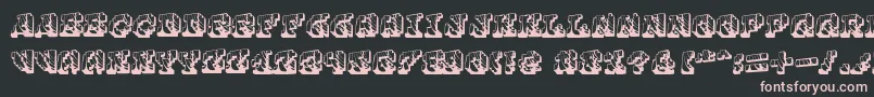 Cauterise Font – Pink Fonts on Black Background