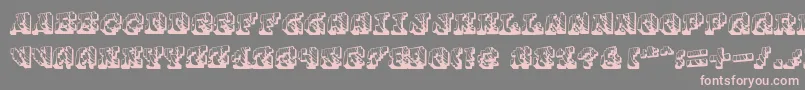 Cauterise Font – Pink Fonts on Gray Background
