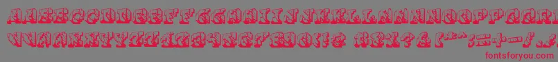 Cauterise Font – Red Fonts on Gray Background