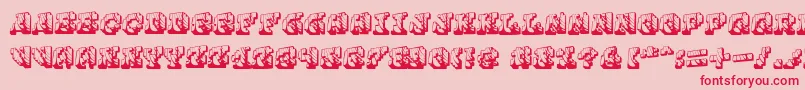 Cauterise Font – Red Fonts on Pink Background